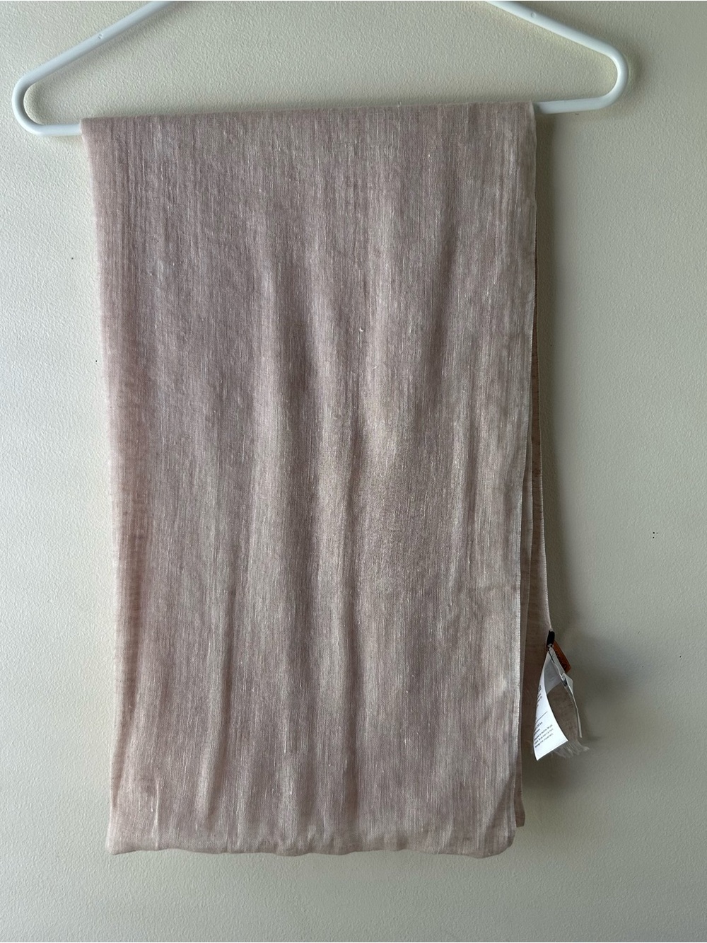 Quince Lightweight Linen Silk Cashmere Scarf Soft Pink - Picture 6 of 13